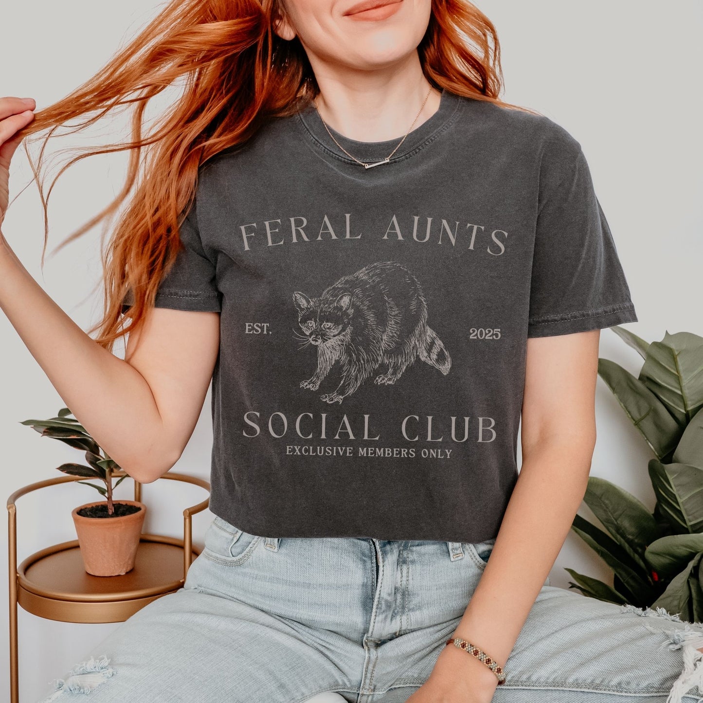 Feral Aunts Social Club Raccoon Shirt