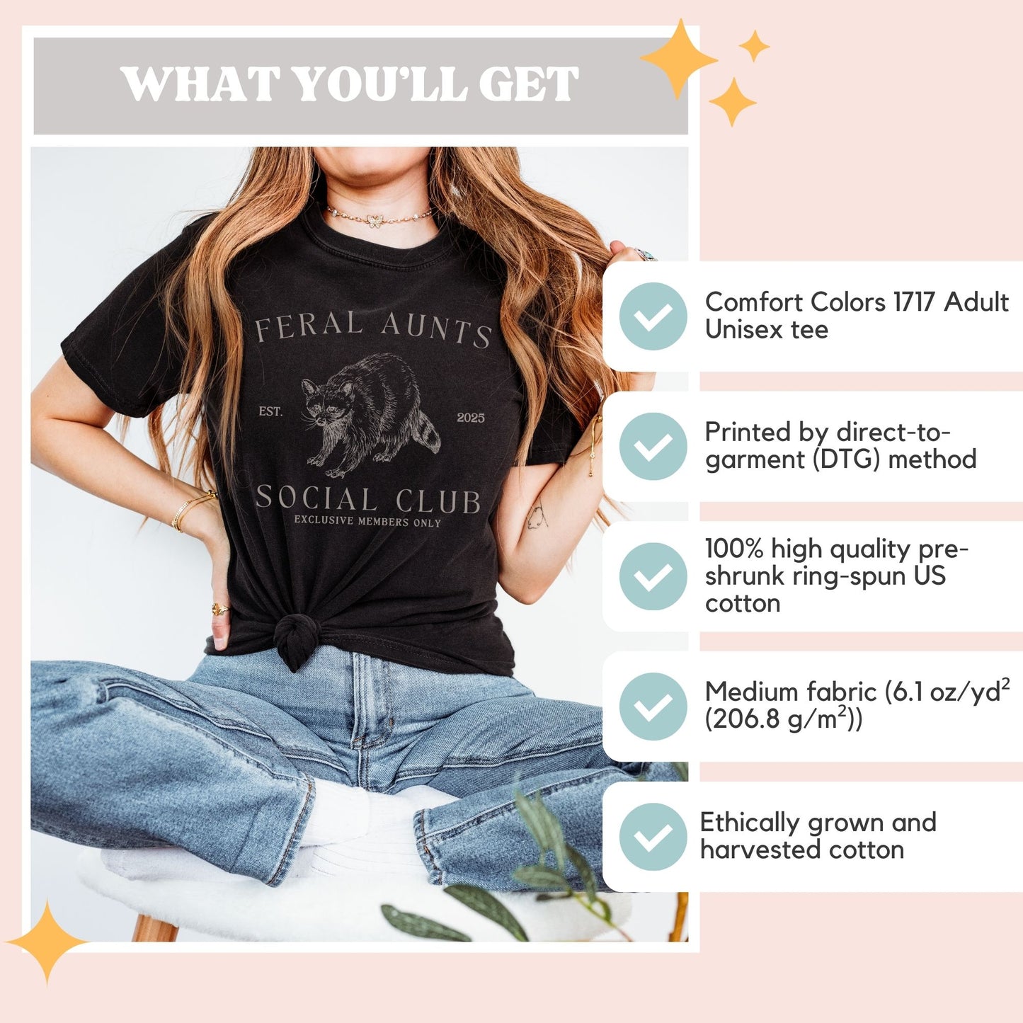 Feral Aunts Social Club Raccoon Shirt