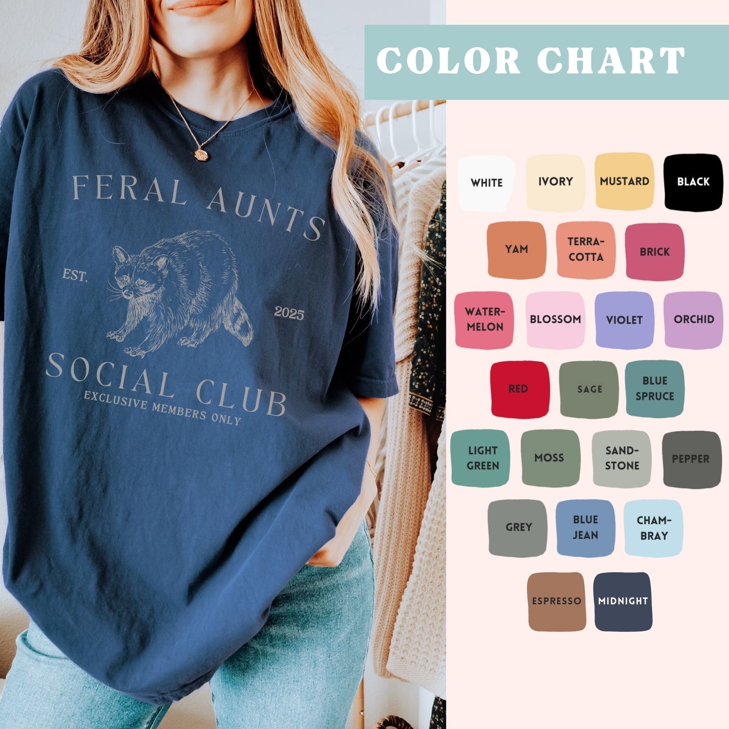Feral Aunts Social Club Raccoon Shirt