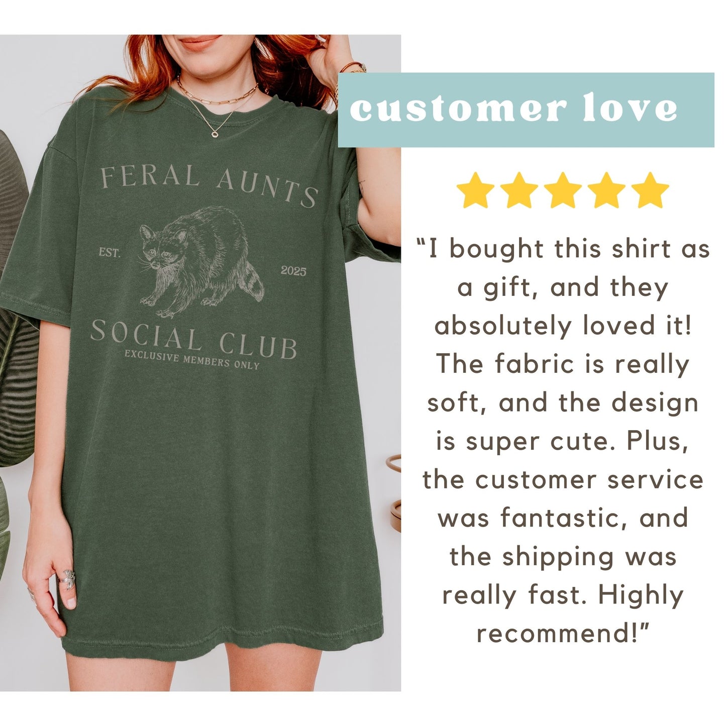 Feral Aunts Social Club Raccoon Shirt