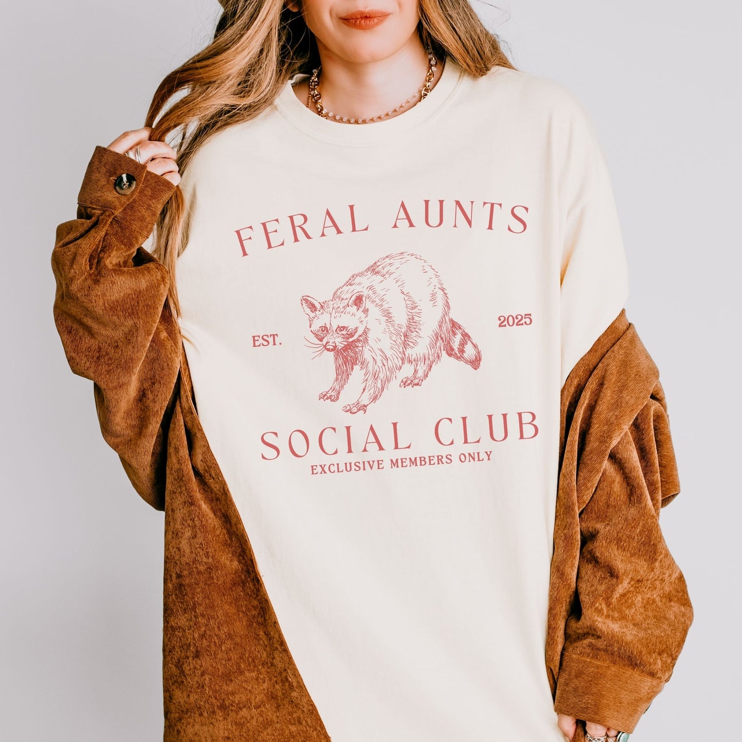 Feral Aunts Social Club Raccoon Shirt