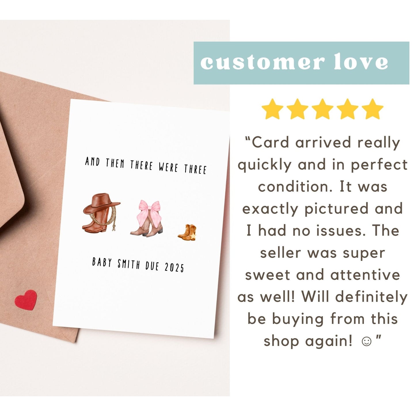 Western Pregnancy Announcement to Husband Greeting Card