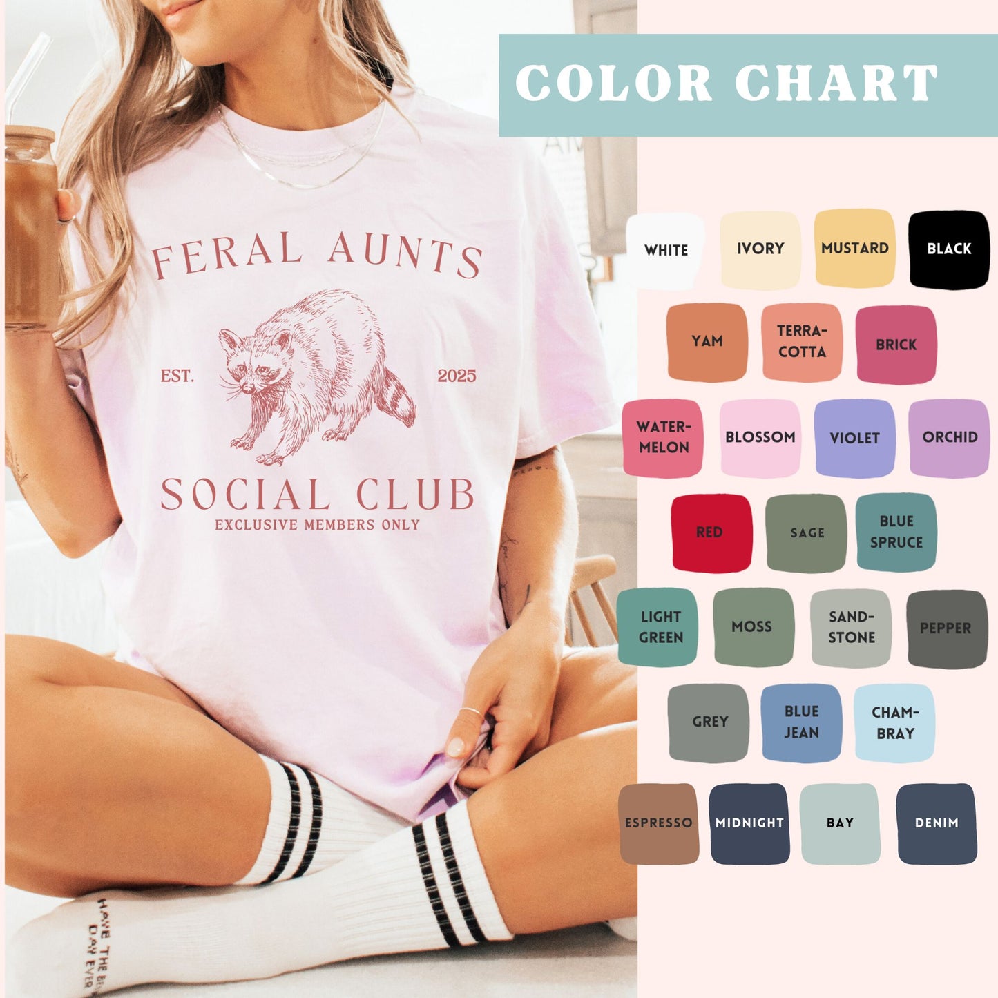 Feral Aunts Social Club Raccoon Shirt