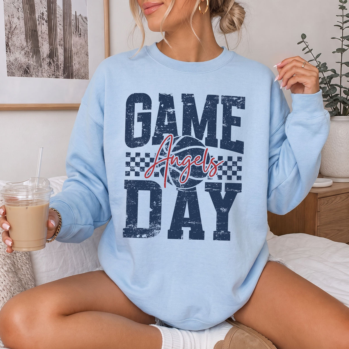 Distressed HSAA Angels Game Day - Gildan 18000