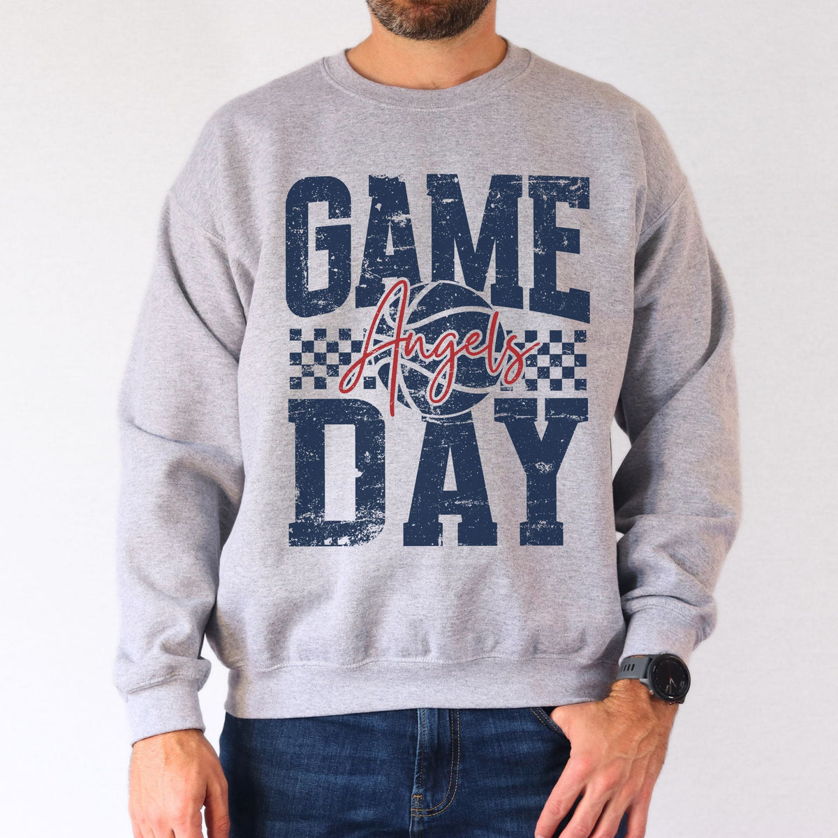 Distressed HSAA Angels Game Day - Gildan 18000