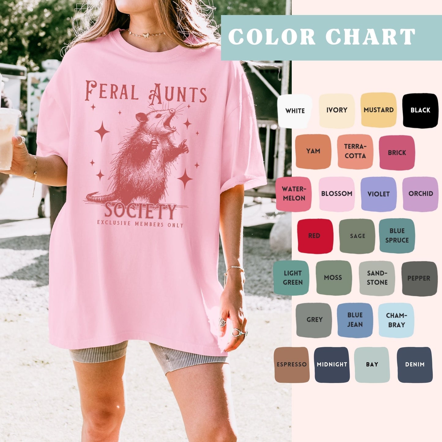 Feral Aunts Society Opossum Shirt