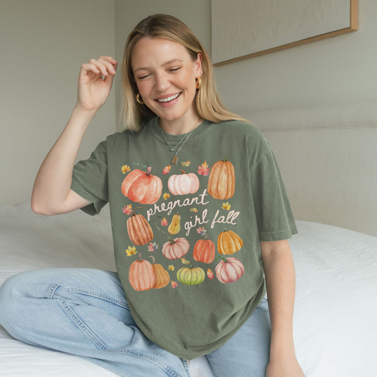 Pregnant Girl Fall Tee