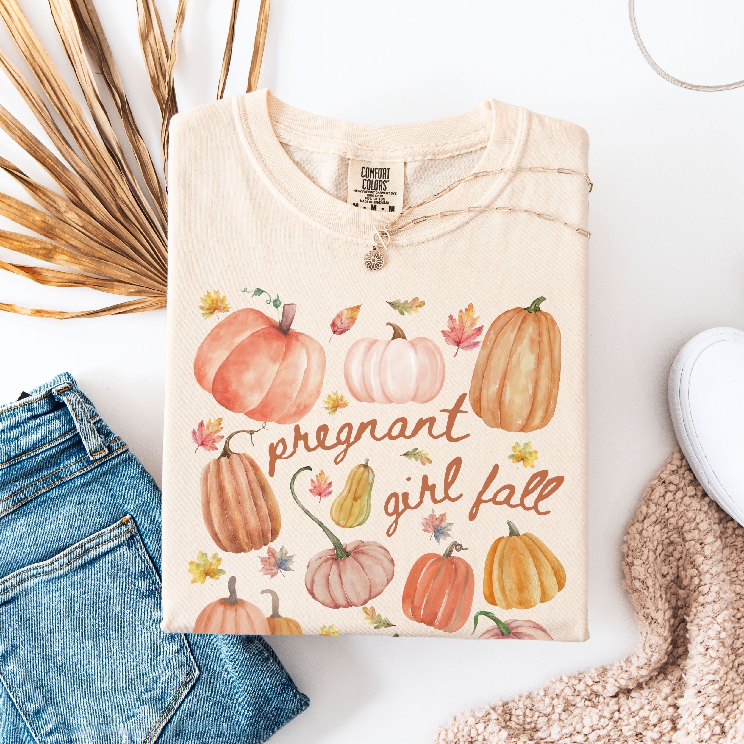 Pregnant Girl Fall Tee