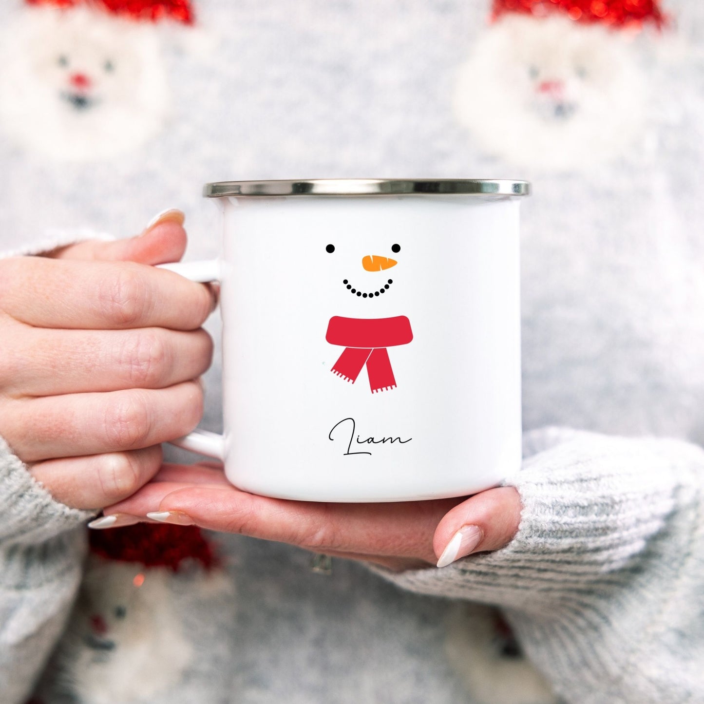 Snowman Hot Cocoa Camper Mug