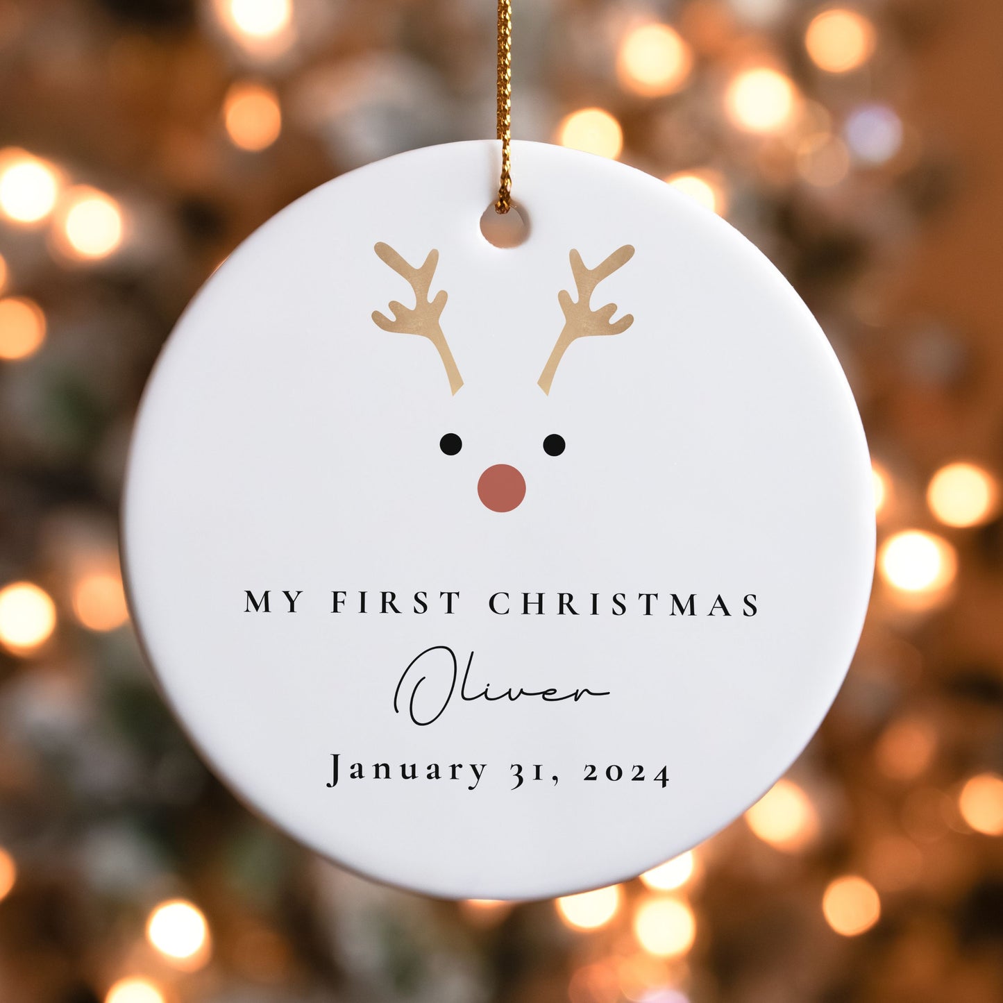 Baby’s First Christmas Reindeer Ornament