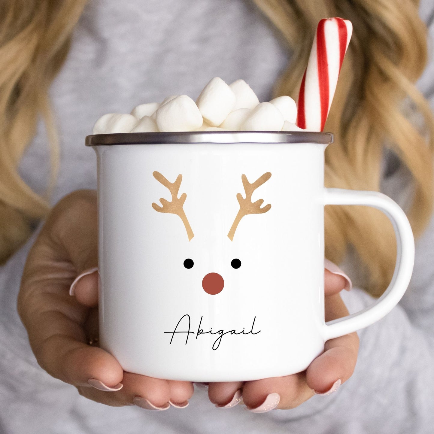 Reindeer Hot Cocoa Camper Mug