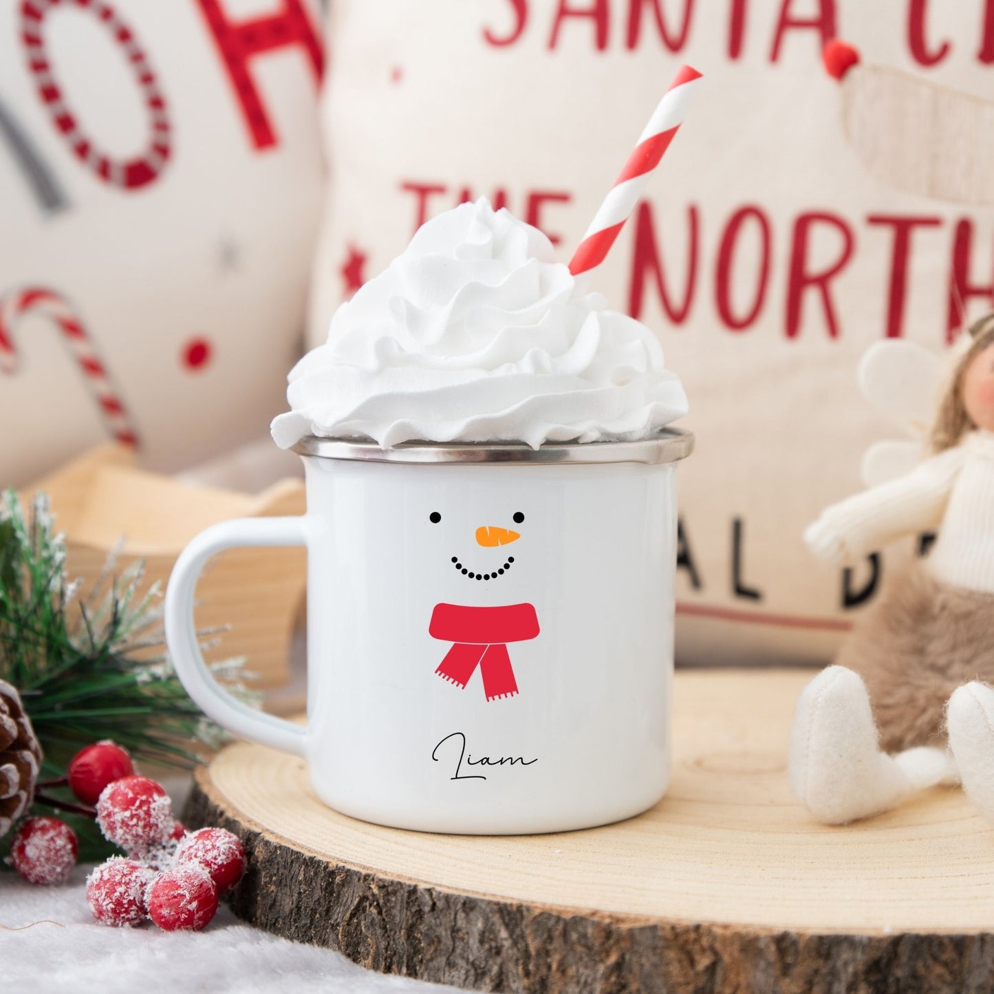 Snowman Hot Cocoa Camper Mug