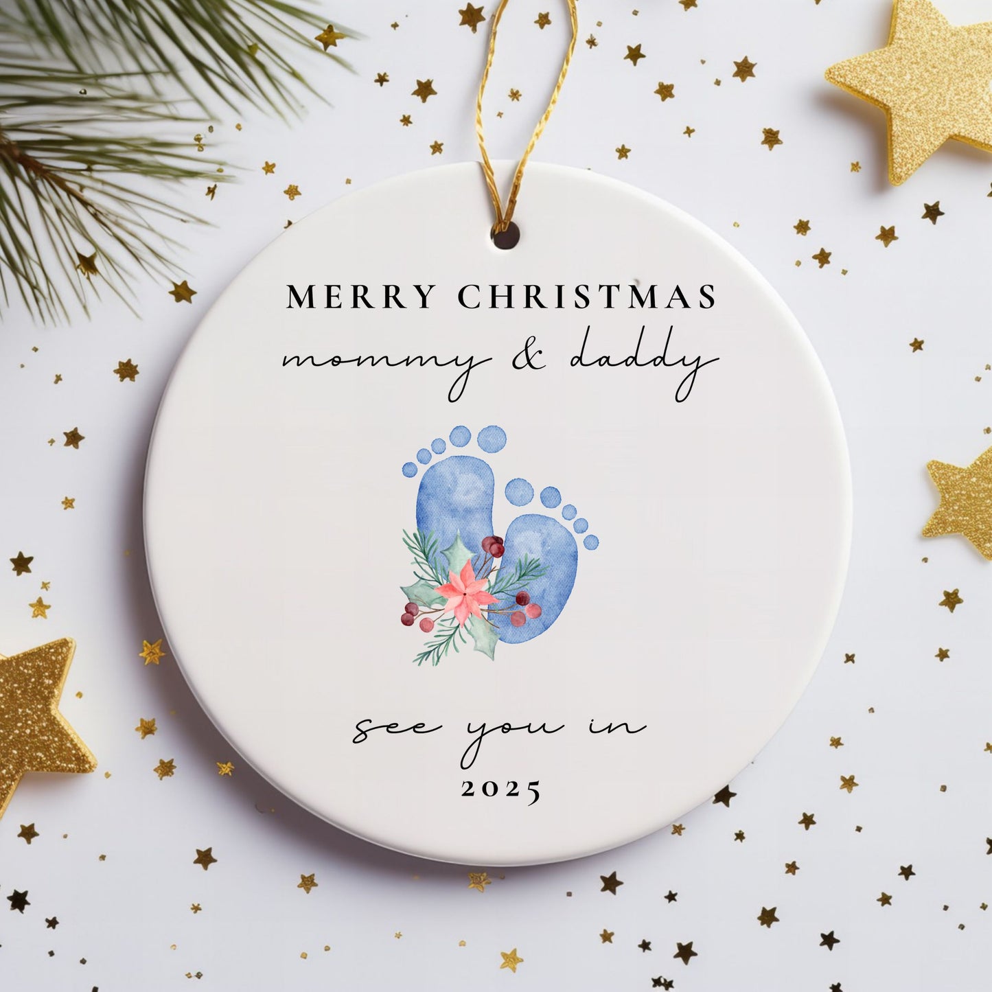 Footprint Pregnancy Ornament