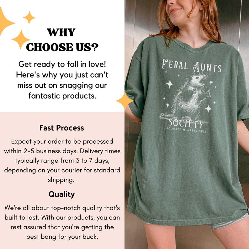 Feral Aunts Society Tee - Moss colorway