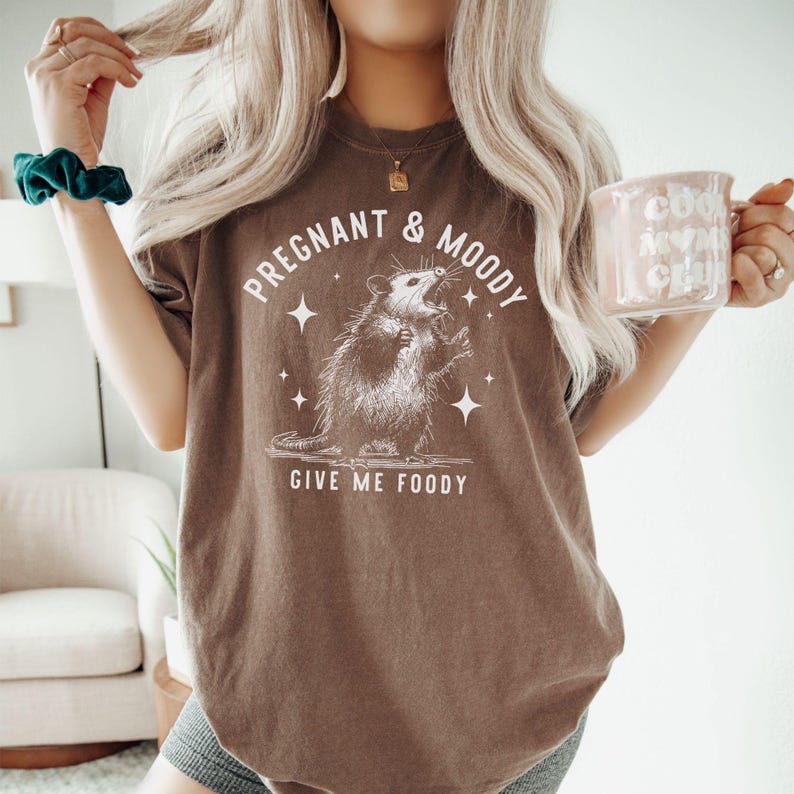 Feral & Pregnant Tee - Espresso colorway