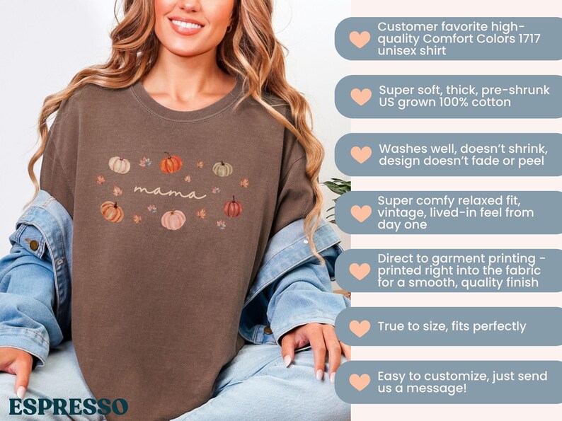 Fall Mama Tee - Espresso colorway