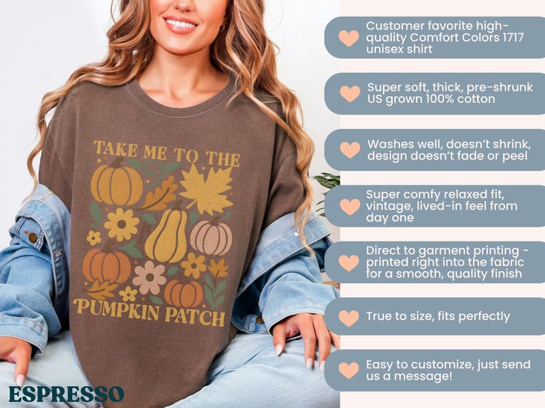 Pumpkin Patch Tee - Espresso colorway