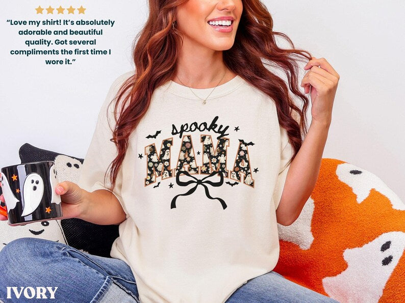 Spooky Mama Tee - Ivory colorway