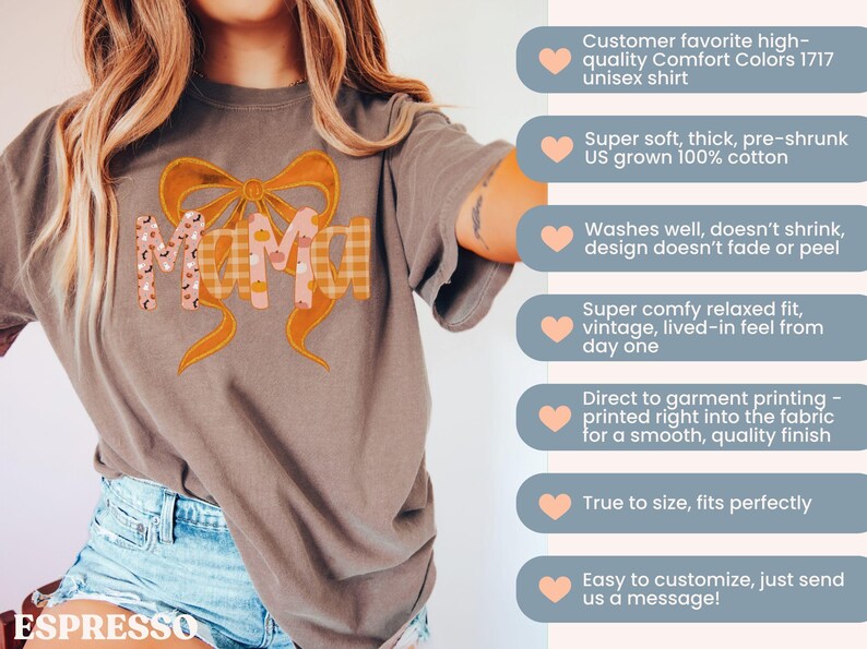 Mama Halloween Tee - Espresso colorway