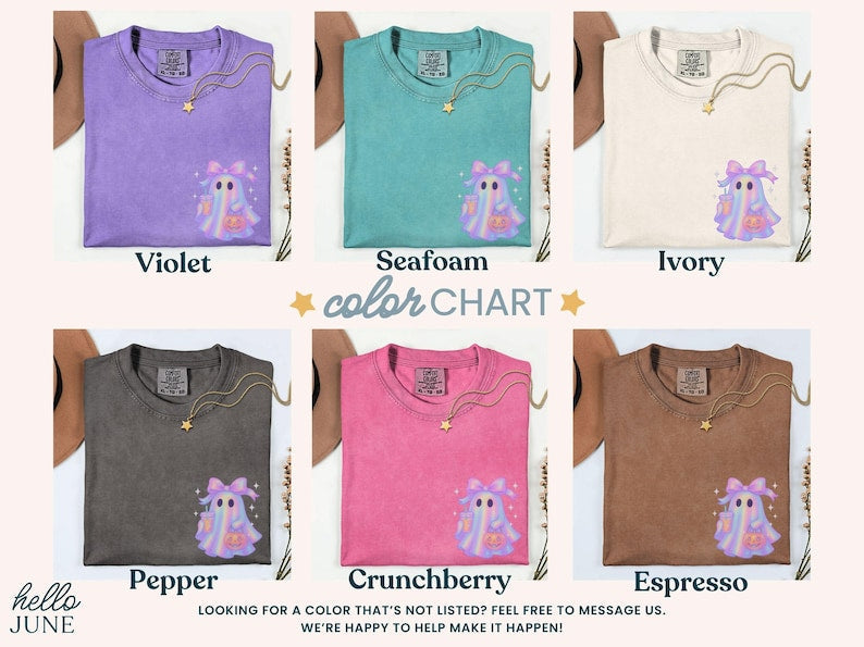Ghost Coffee Tee color chart