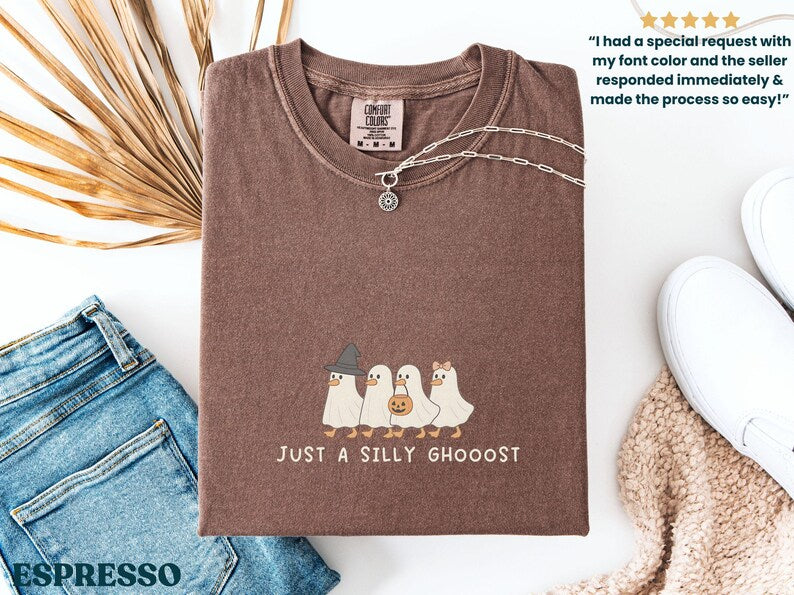 Just a Silly Ghost Tee - Espresso colorway