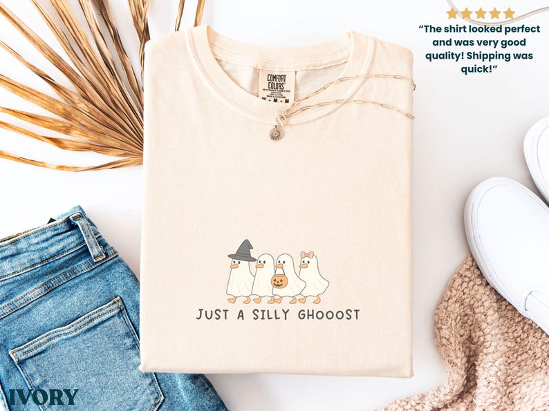 Just a Silly Ghost Tee - Ivory colorway