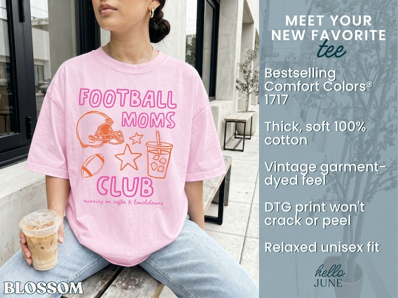 Football Moms Club Tee detail