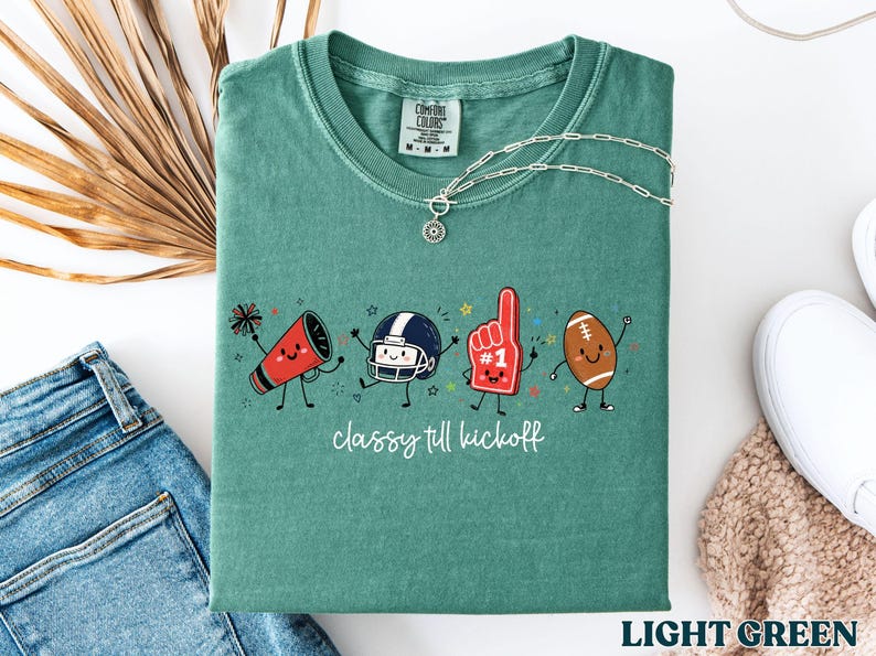 Classy Till Kickoff Tee - Light Green colorway