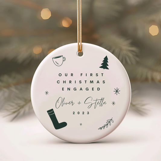 Our First Christmas Engaged Ornament