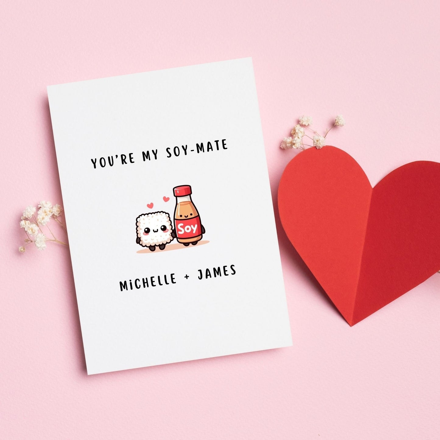 You're My Soy-Mate Sushi Greeting Card