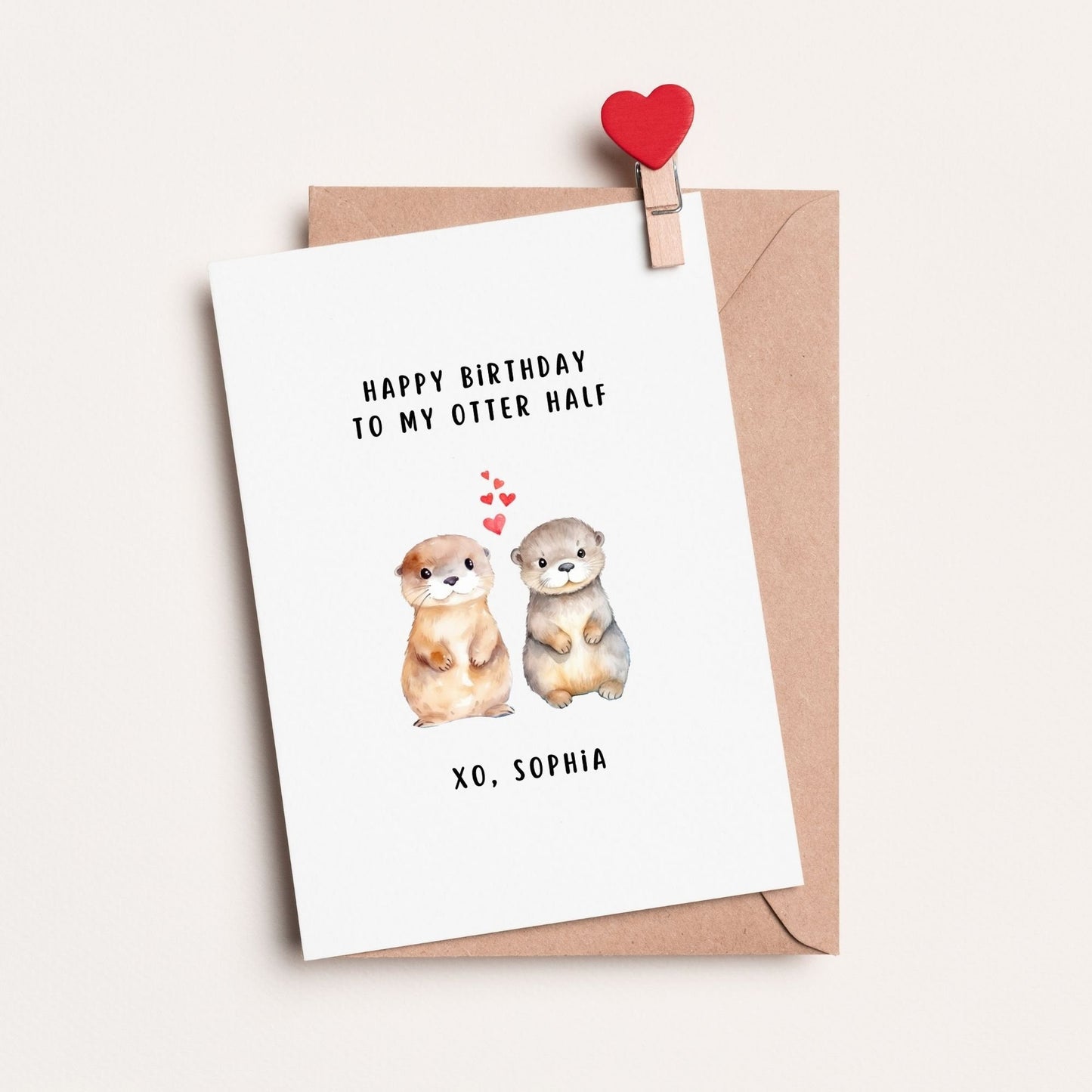 Otter Birthday Card