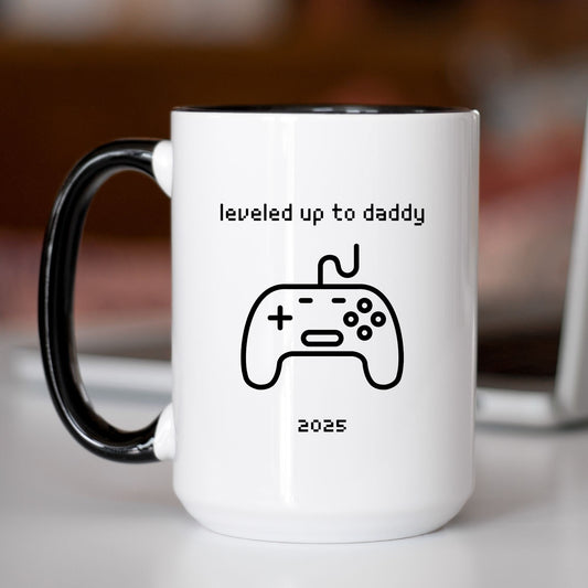 Leveled Up to Daddy Mug