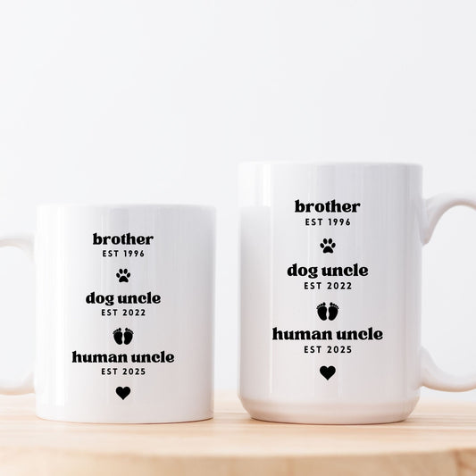 Dog Uncle to Human Uncle Mug