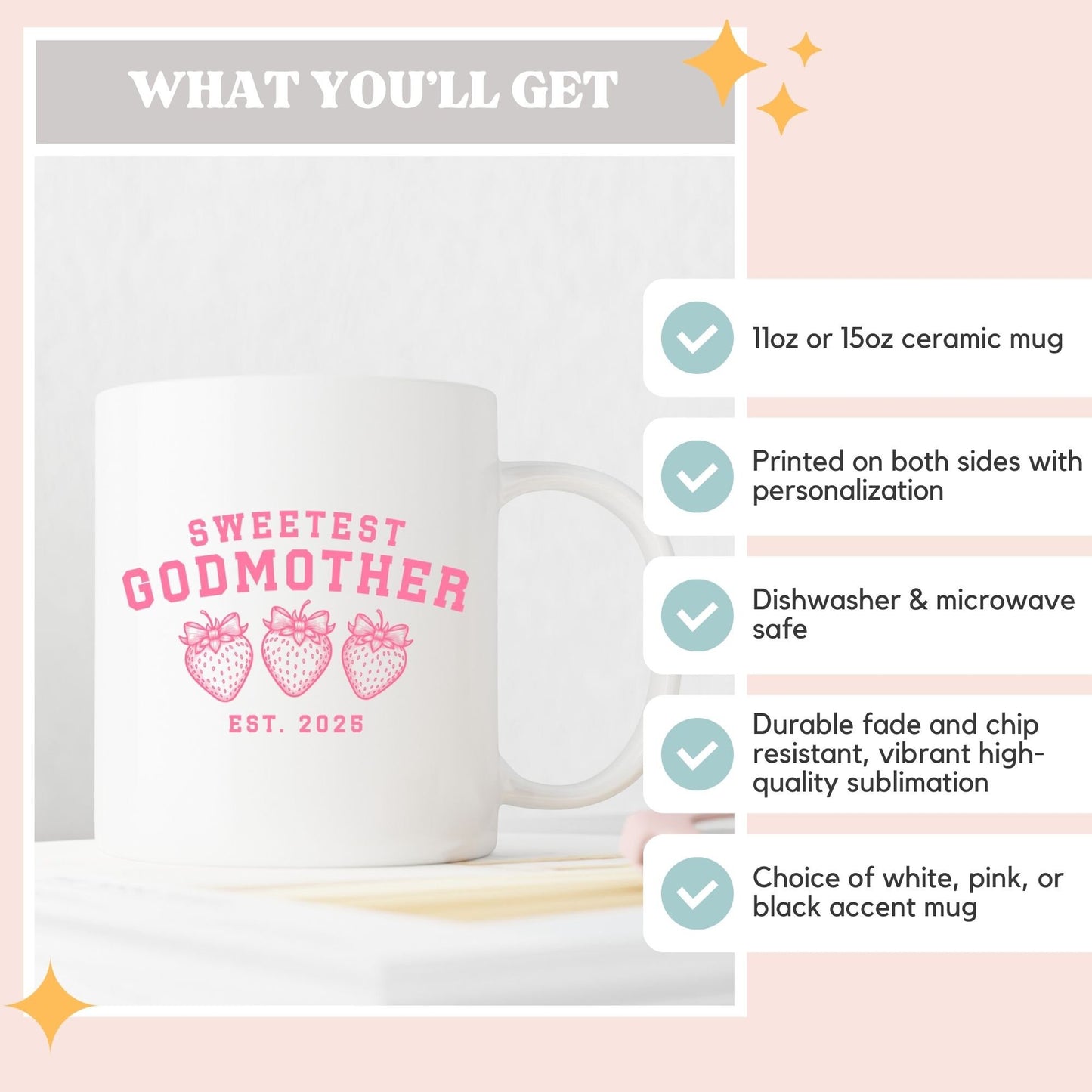 Sweetest Godmother Mug