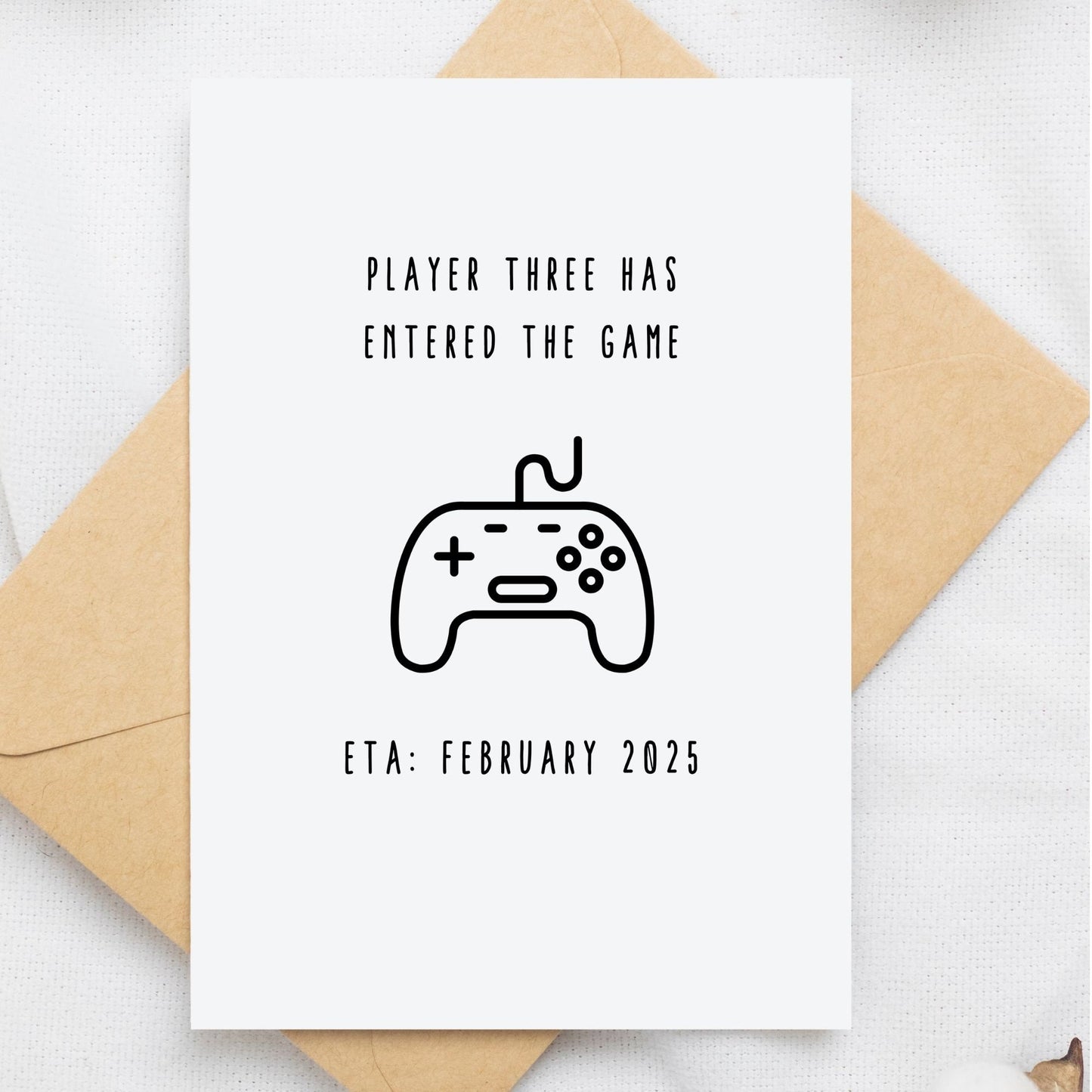 Gamer Dad Pregnancy Announcement to Husband Greeting Card