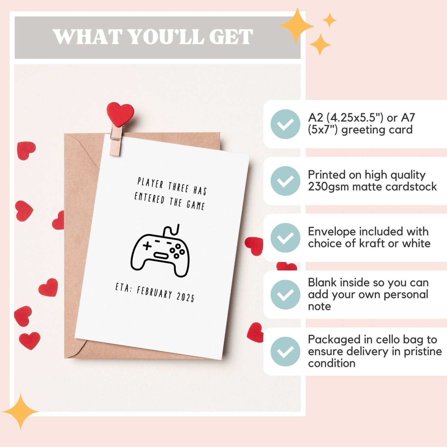 Gamer Dad Pregnancy Announcement to Husband Greeting Card