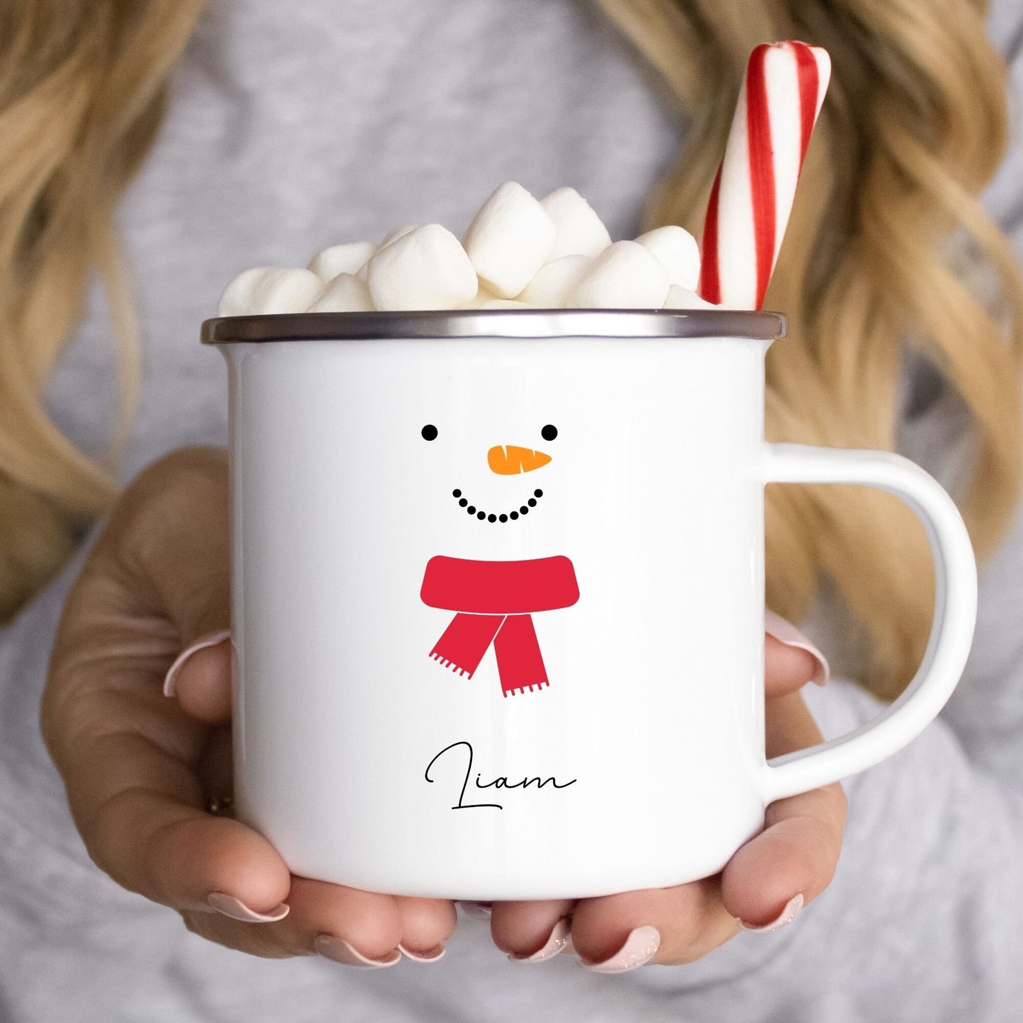 Snowman Hot Cocoa Camper Mug