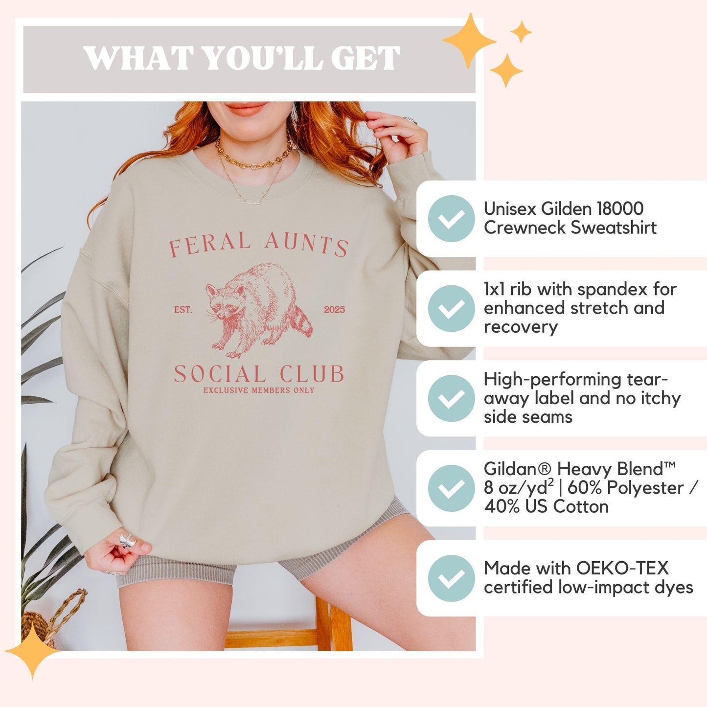 Feral Aunts Social Club Crewneck Sweatshirt