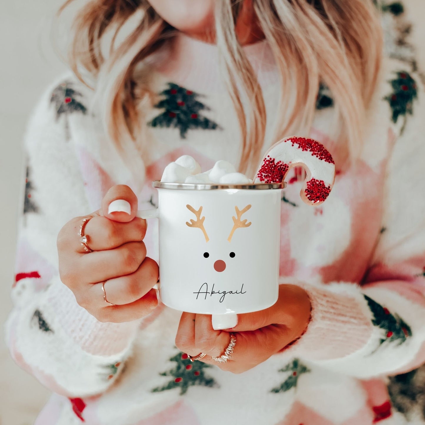 Reindeer Hot Cocoa Camper Mug