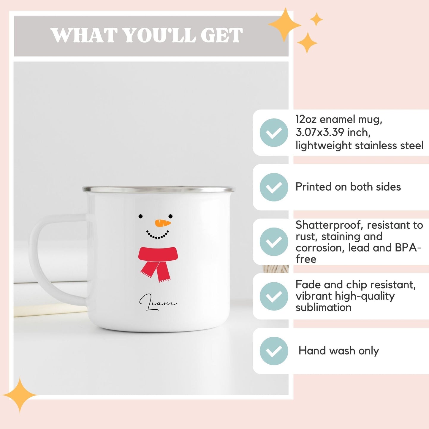 Snowman Hot Cocoa Camper Mug