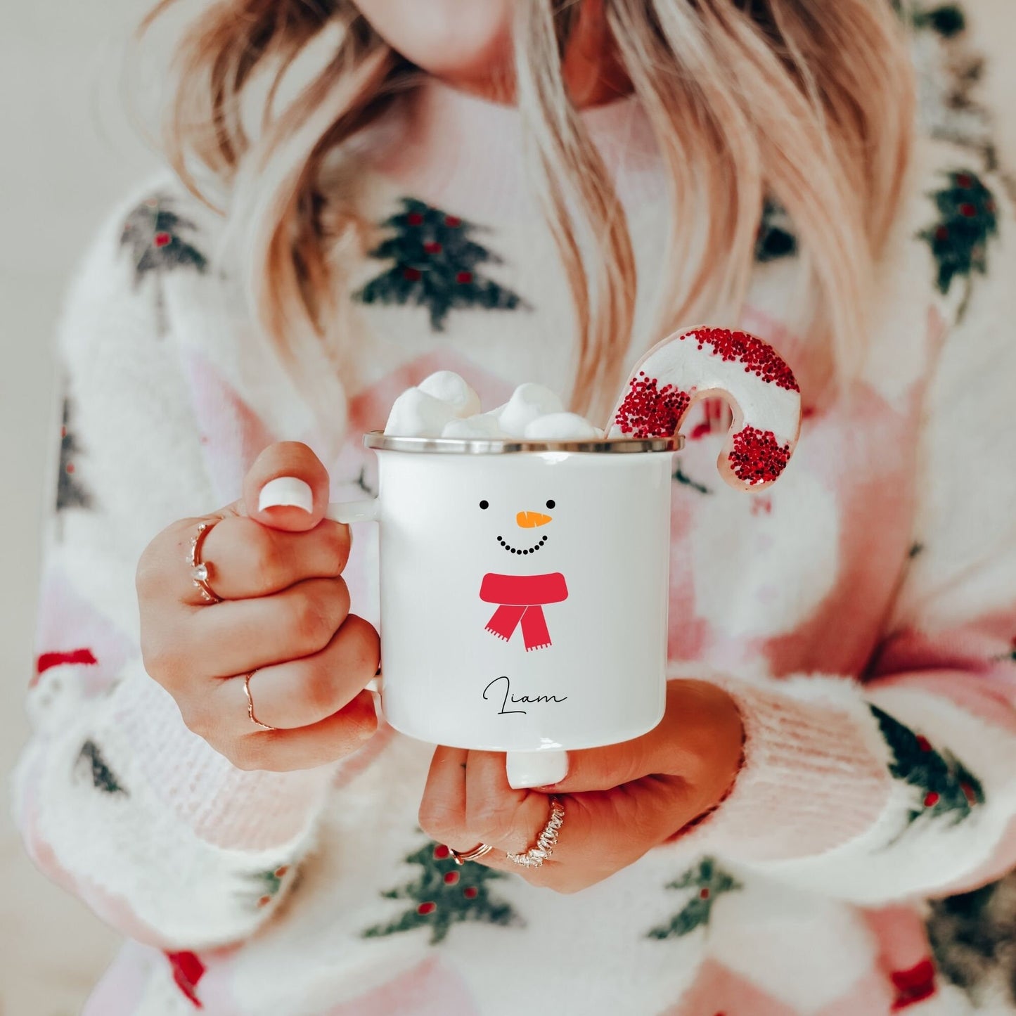 Snowman Hot Cocoa Camper Mug