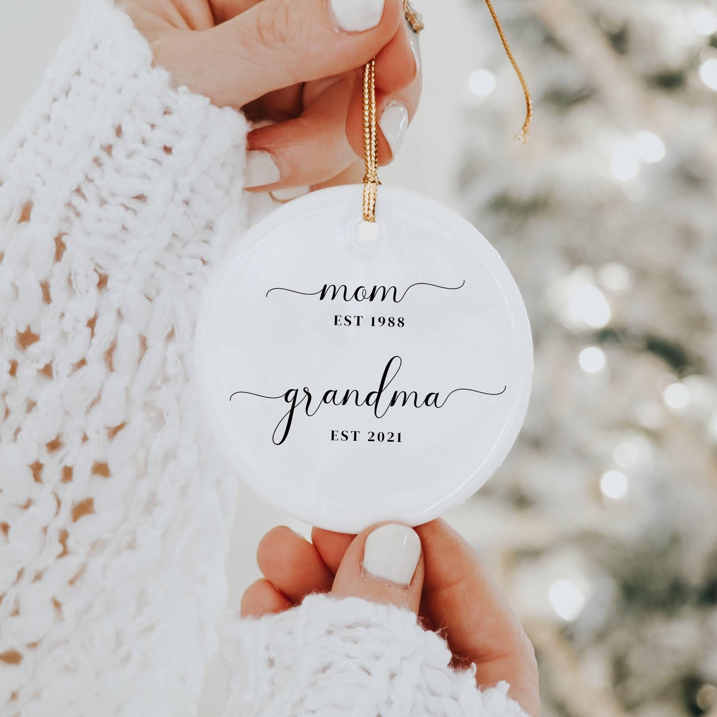 Grandma and Grandpa Christmas Ornament