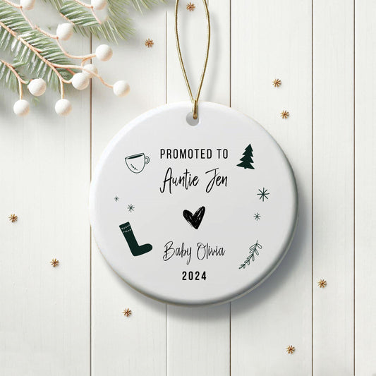 Promoted to Aunt Christmas Ornament