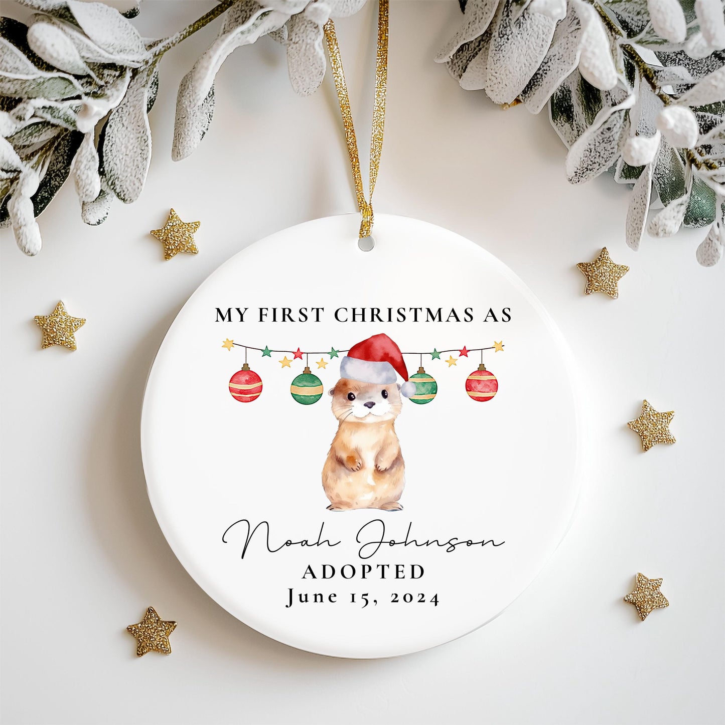 Otter Adoption Ornament