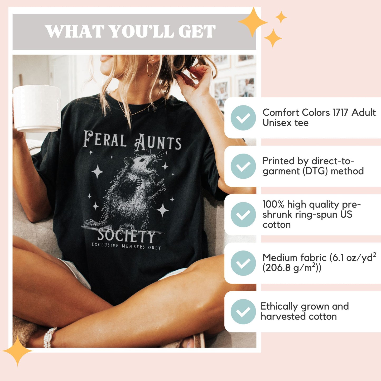 Feral Aunts Society Opossum Shirt